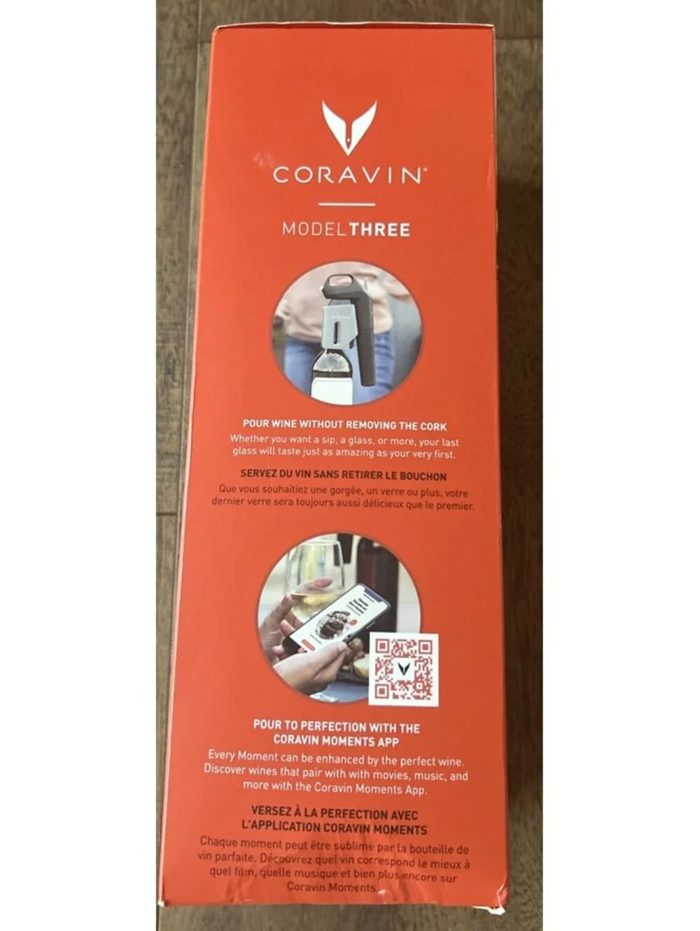 CORVAIN Model Three Wine Preservation System NEW SEALED Black Pour WITH Cork!